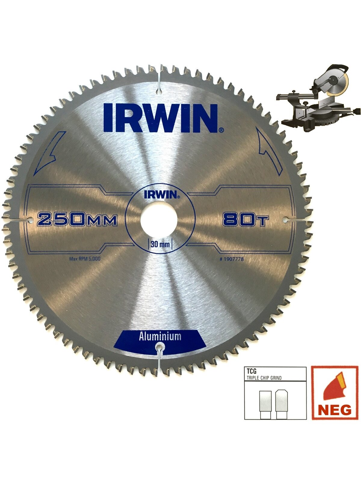 IRWIN Pj. d. 210x30x60T 2,5 mm TCG/N