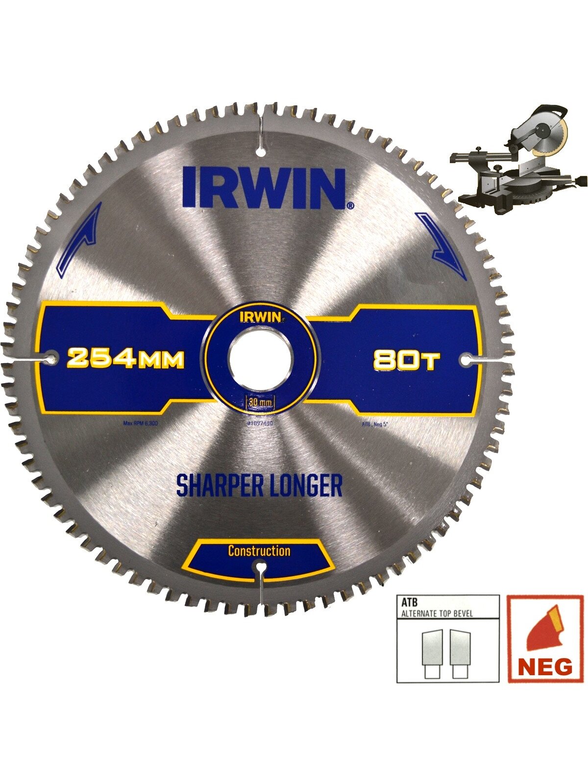 IRWIN Statyb. pj. d. 254x30x80T 2,8 mm ATB/N