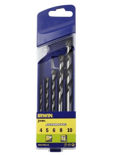 IRWIN Granito grąžtų rinkinys 4,5,6,8,10 mm