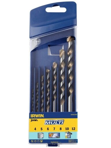 IRWIN Grąžtų rinkinys CORDLESS 4-1 2 mm, 7 vnt.