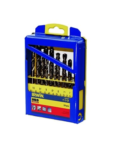 IRWIN Grąžtų rinkinys HSS Cobalt 1-10 mm 19 vnt