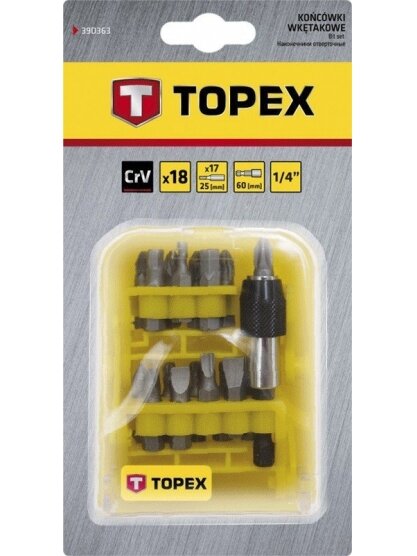 Įrankių rinkinys 18vnt. Topex 1 Įrankių rinkinys 18vnt. Topex 1