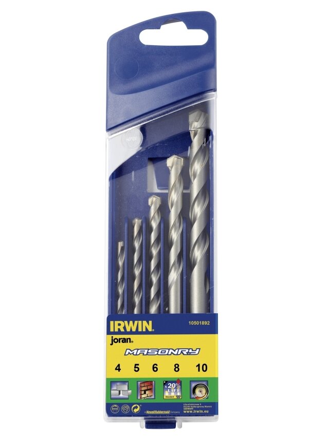 IRWIN Grąžtų rinkinys MASONRY 4-12 mm IRWIN Grąžtų rinkinys MASONRY 4-12 mm