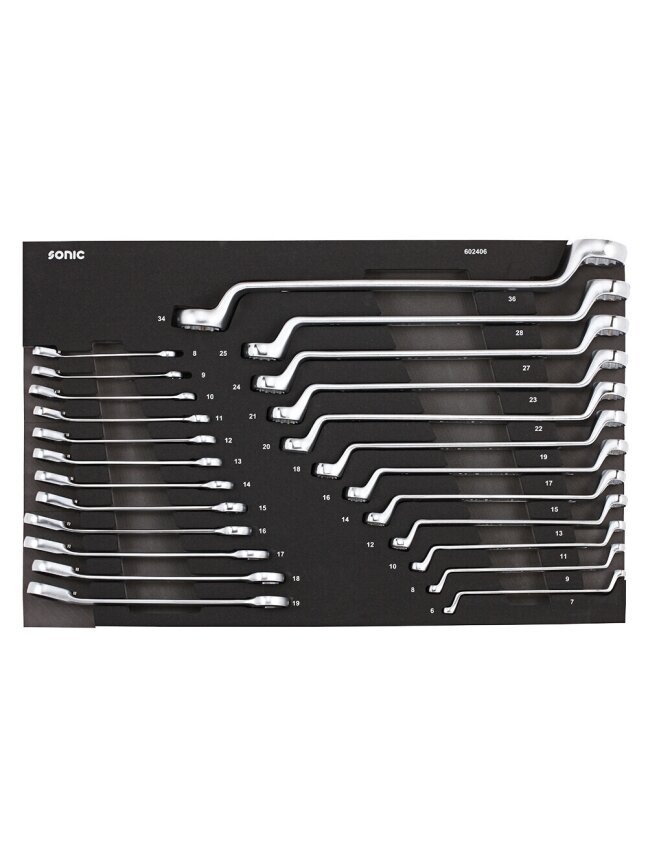 Įrankių komplektas į vežimėlį (24vnt), Sonic Equipment (602406, SONIC) Įrankių komplektas į vežimėlį (24vnt), Sonic Equipment (602406, SONIC)