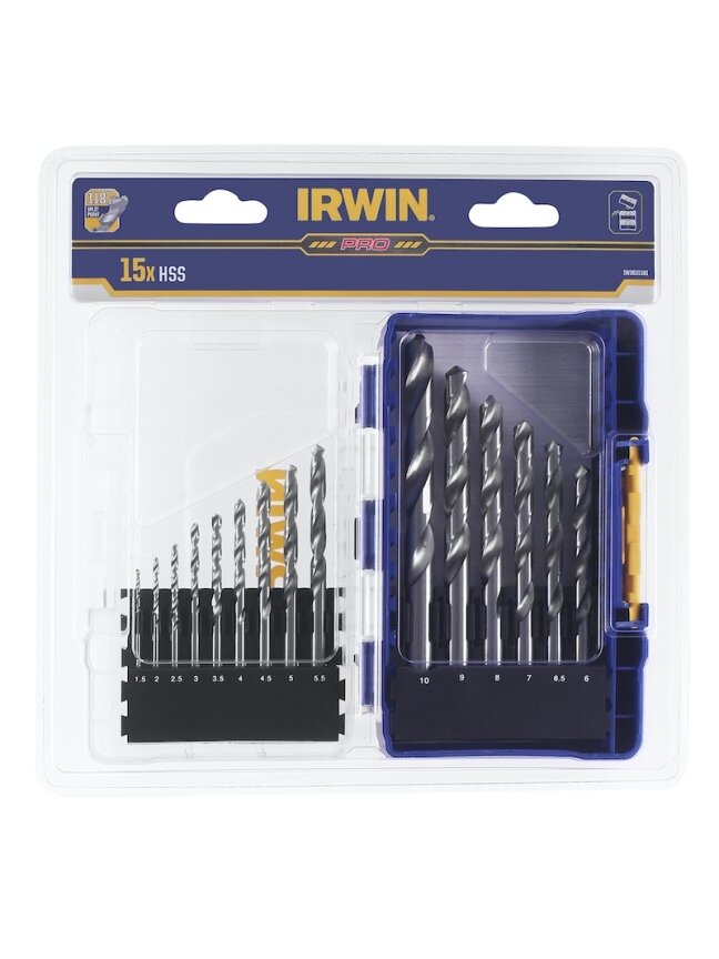 IRWIN Grąžtų rinkinys HSS PRO 15 vnt. 2 IRWIN Grąžtų rinkinys HSS PRO 15 vnt. 2
