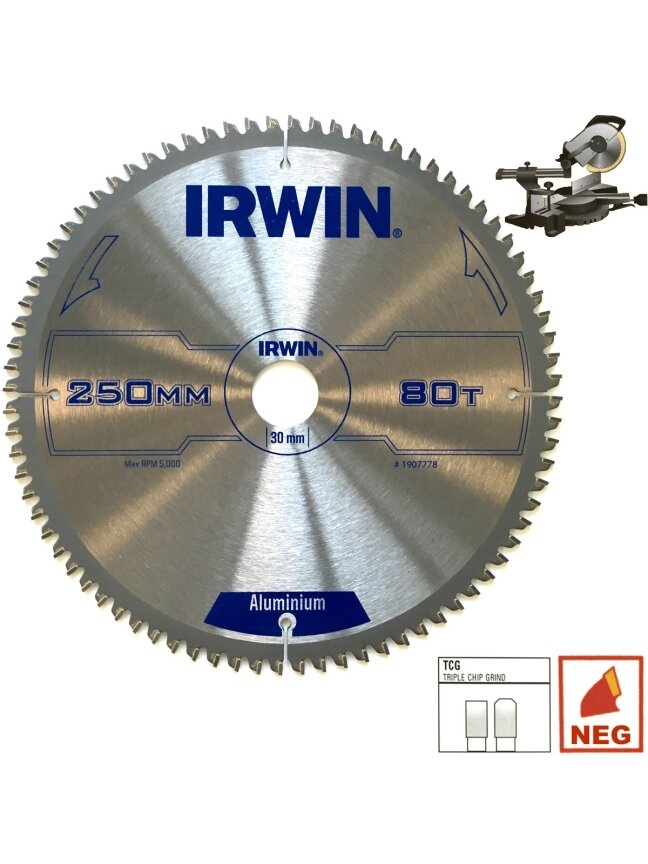 IRWIN Pj. d. 300x30(20,16)x96T 2,5 mm TCG/N IRWIN Pj. d. 300x30(20,16)x96T 2,5 mm TCG/N