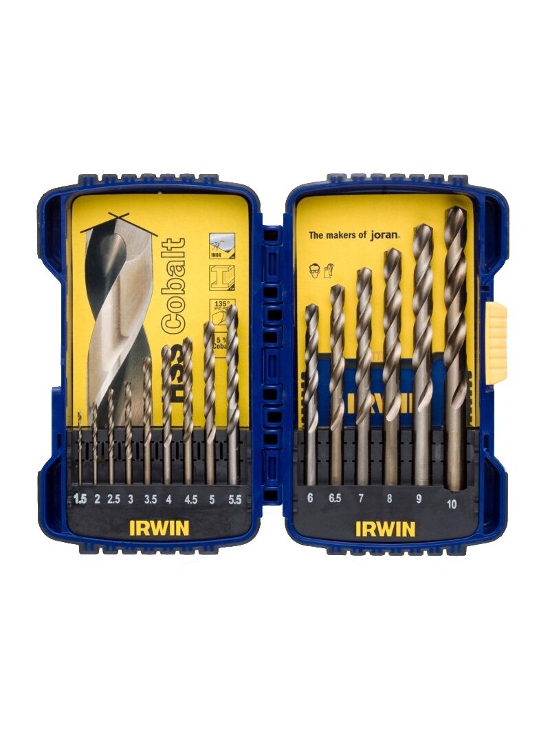 IRWIN Grąžtų rinkinys HSS Cobalt 1.5-10 mm 19 vnt. IRWIN Grąžtų rinkinys HSS Cobalt 1.5-10 mm 19 vnt.