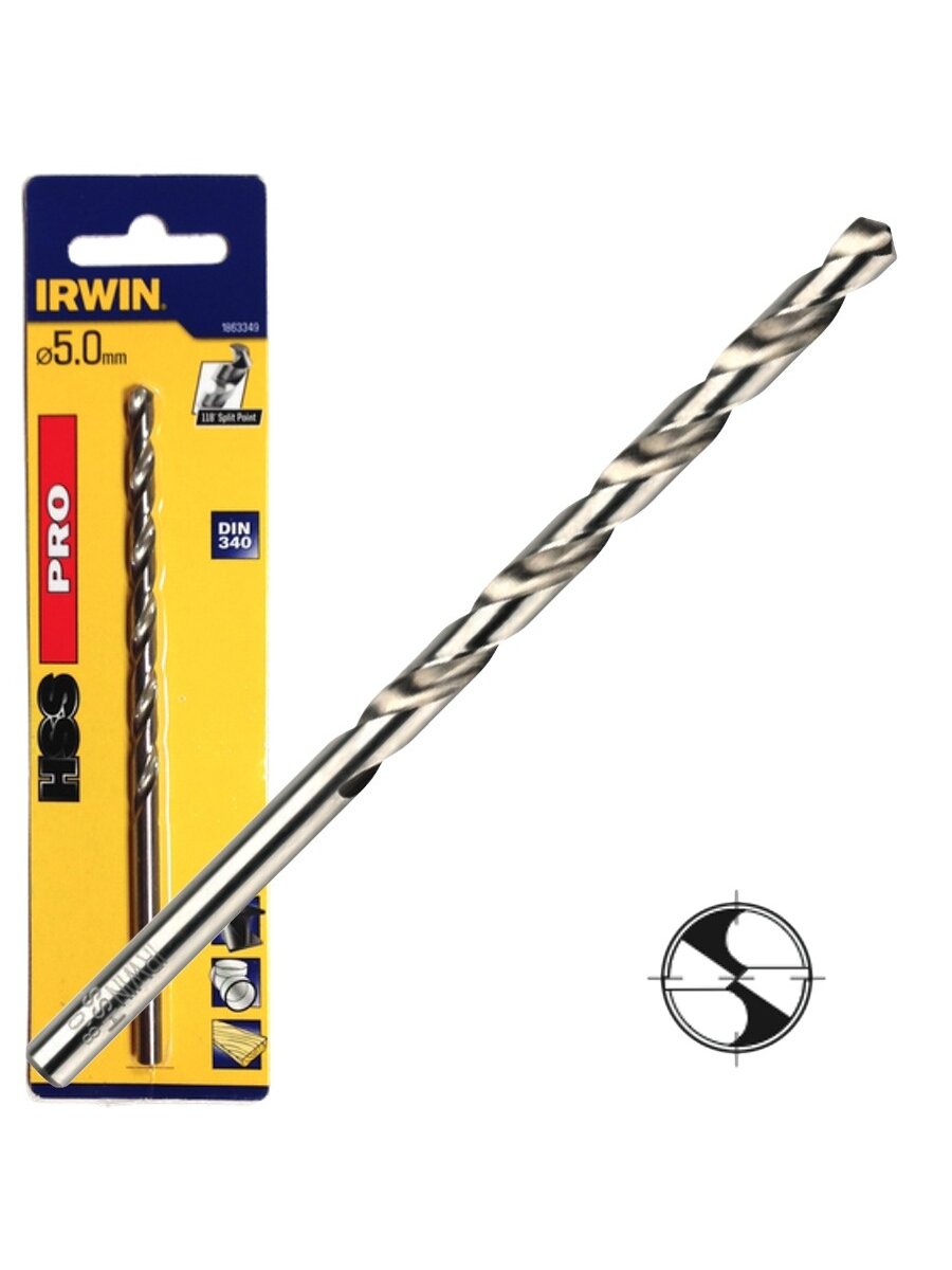 IRWIN Gr. met. DIN340 10,0 x 115/175 mm, 1 vnt. IRWIN Gr. met. DIN340 10,0 x 115/175 mm, 1 vnt.