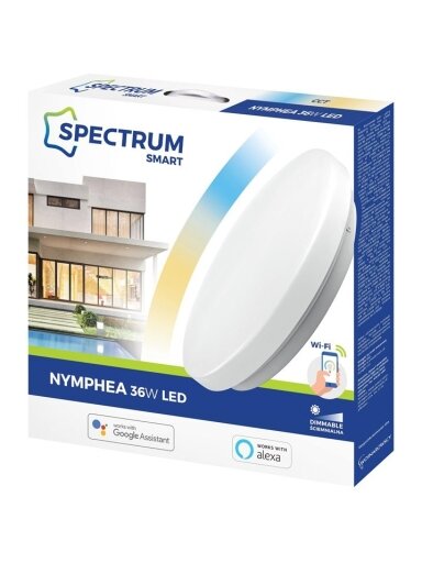 Išmanusis tvirtinamas LED šviestuvas,SMARTWIFI, 36W, CCT+DIM