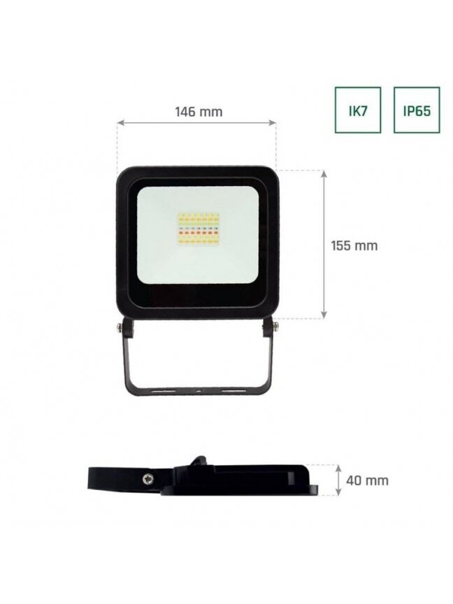 IŠMANUS PROŽEKTORIUS LED WIFI 24W 1800LM IP65 TW RGB 2 IŠMANUS PROŽEKTORIUS LED WIFI 24W 1800LM IP65 TW RGB 2