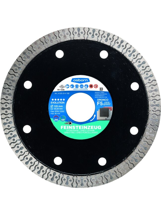 IŠPARDAVIMAS! Deimantinis pjovimo diskas F5 DRONCO (125 x 1,2 x 22,23 mm) IŠPARDAVIMAS! Deimantinis pjovimo diskas F5 DRONCO (125 x 1,2 x 22,23 mm)