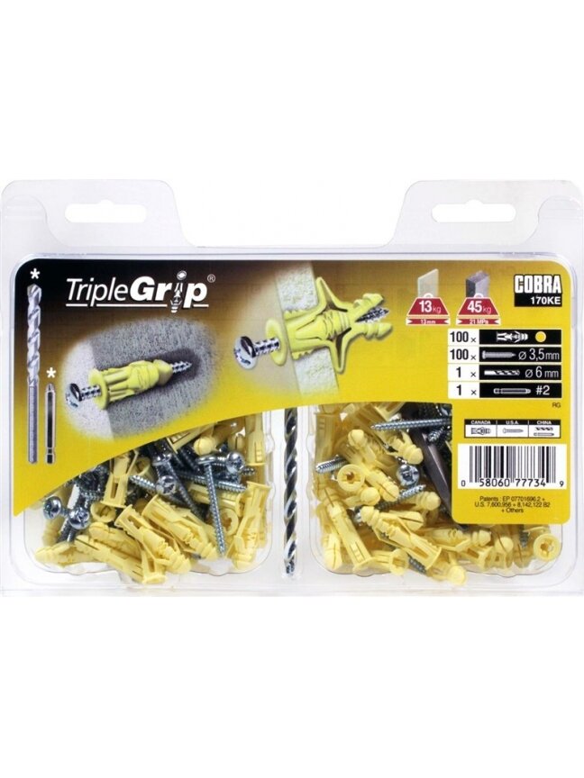 Įvarai GKP, 3,5 x 29 mm, plastikiniai, 100 vnt. 1