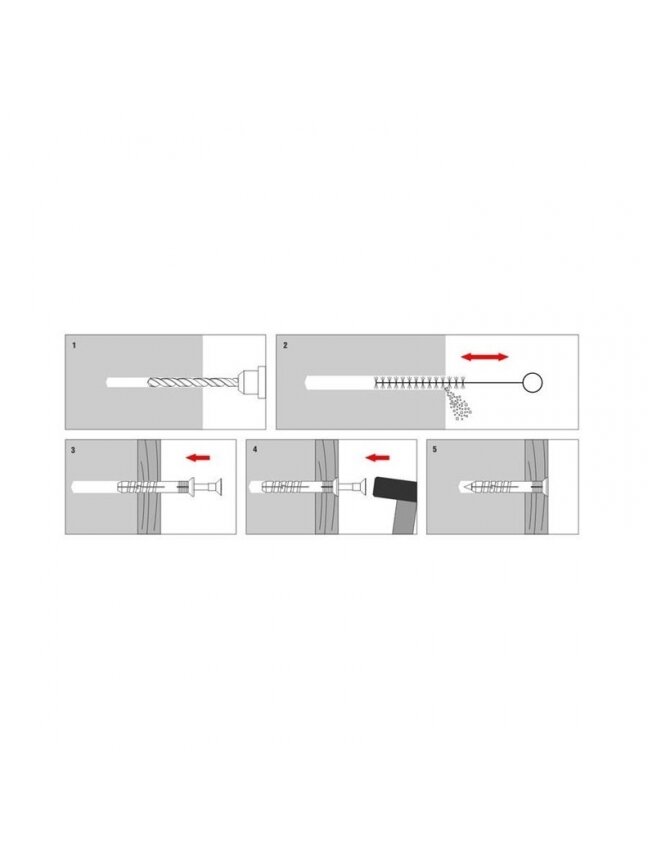 Įvaras Wkret-Met, universalūs, 6 mm x 80 mm, 100 vnt. 2 Įvaras Wkret-Met, universalūs, 6 mm x 80 mm, 100 vnt. 2