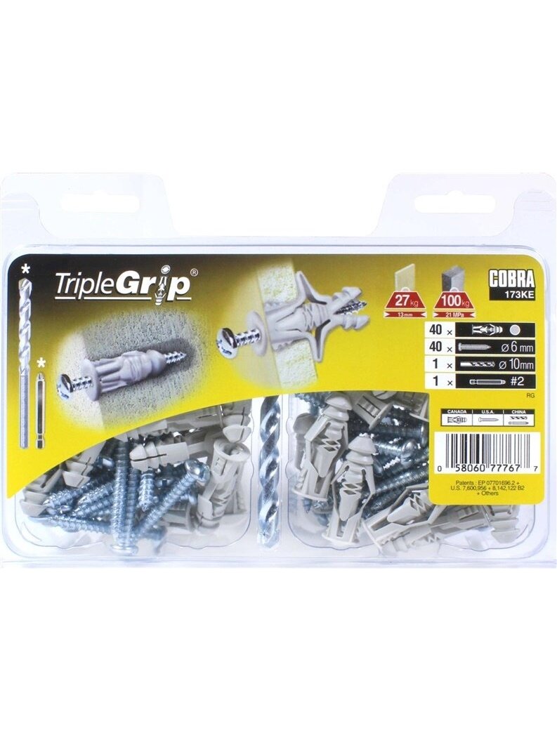 Įvarai GKP, 6 x 39 mm, plastikiniai, 40 vnt. 1