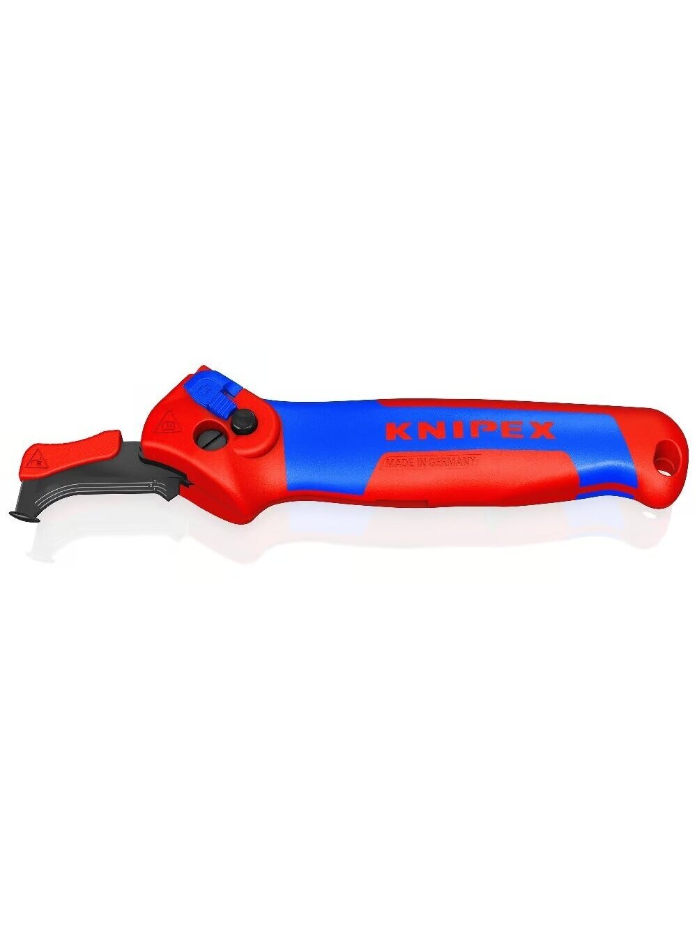 ⬡ Izoliacijos nuėmimo peilis su kreipiamąja kojele ir terkšle KNIPEX (1650145SB, KNIPEX) ⬡ Izoliacijos nuėmimo peilis su kreipiamąja kojele ir terkšle KNIPEX (1650145SB, KNIPEX)