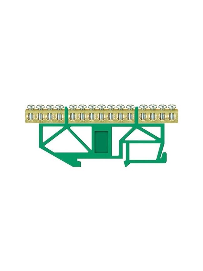 Įžeminimo kaladėlė Pawbol LZ 15/Z, DIN, 15x16 mm², žalia Įžeminimo kaladėlė Pawbol LZ 15/Z, DIN, 15x16 mm², žalia