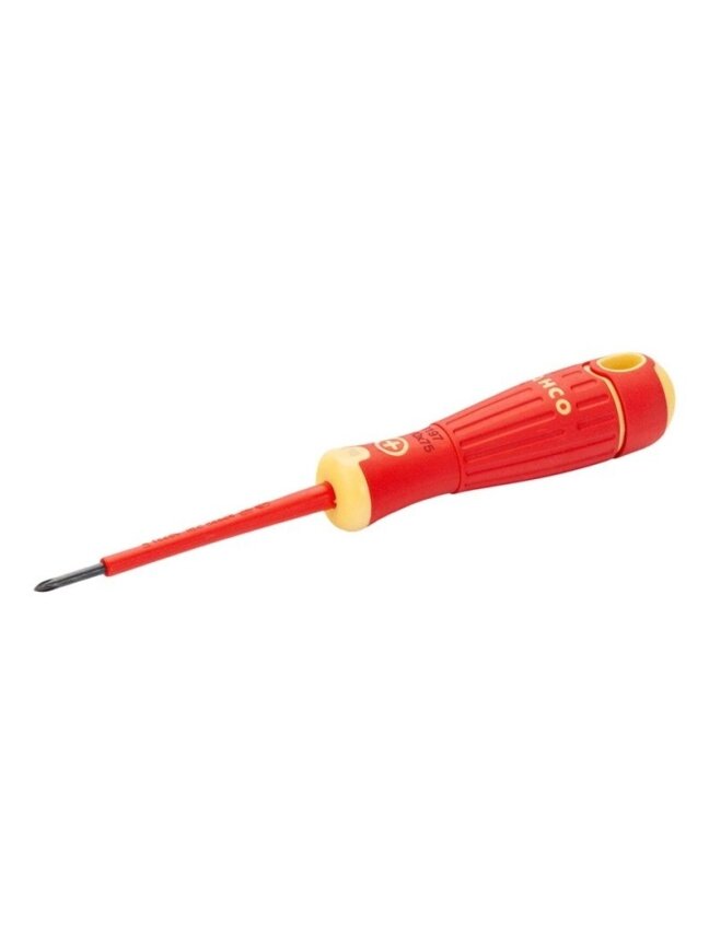 Izoliuotas Kryžminis atsuktuvas Bahco PZ2 x 100 mm Izoliuotas Kryžminis atsuktuvas Bahco PZ2 x 100 mm
