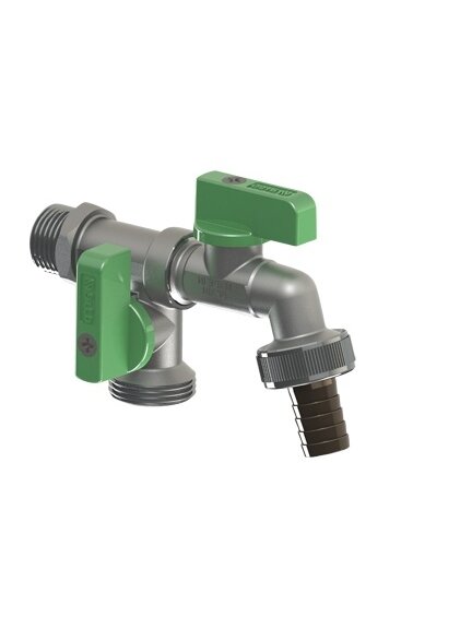 JARDIN sodo ventilis dvigubas, srėgis 1/2", 3/4" x 3/4" Ø15 1 JARDIN sodo ventilis dvigubas, srėgis 1/2", 3/4" x 3/4" Ø15 1