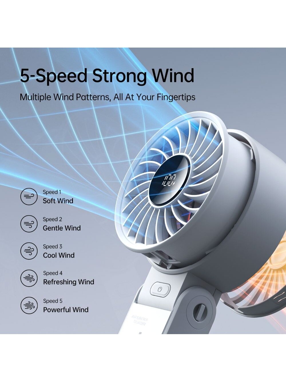 JisuLife Handheld Fan 7 Grey 1