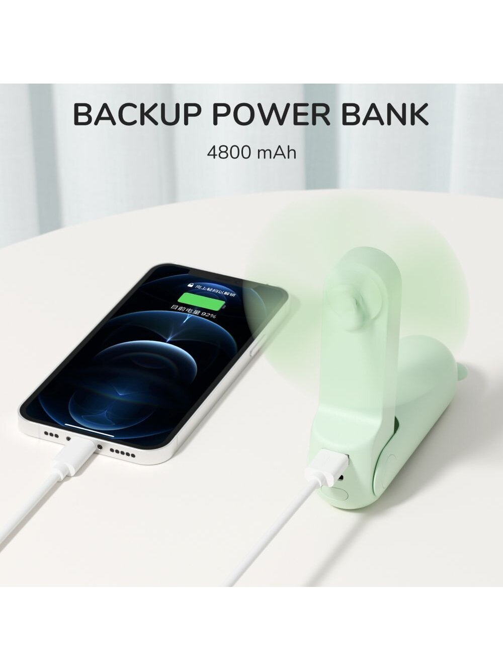 JisuLife Handheld Fan 8 Plus Green