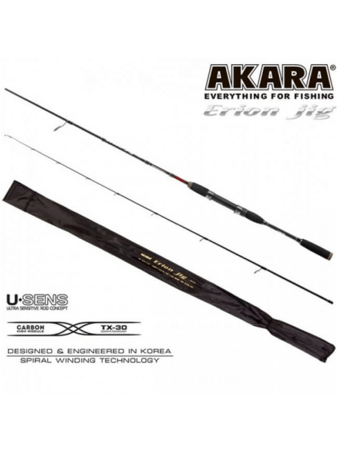 Jigo Spiningas AKARA Erion Jig TX-30 2-ų Dalių, Ilgis 210 cm Testas 2-8g. 1