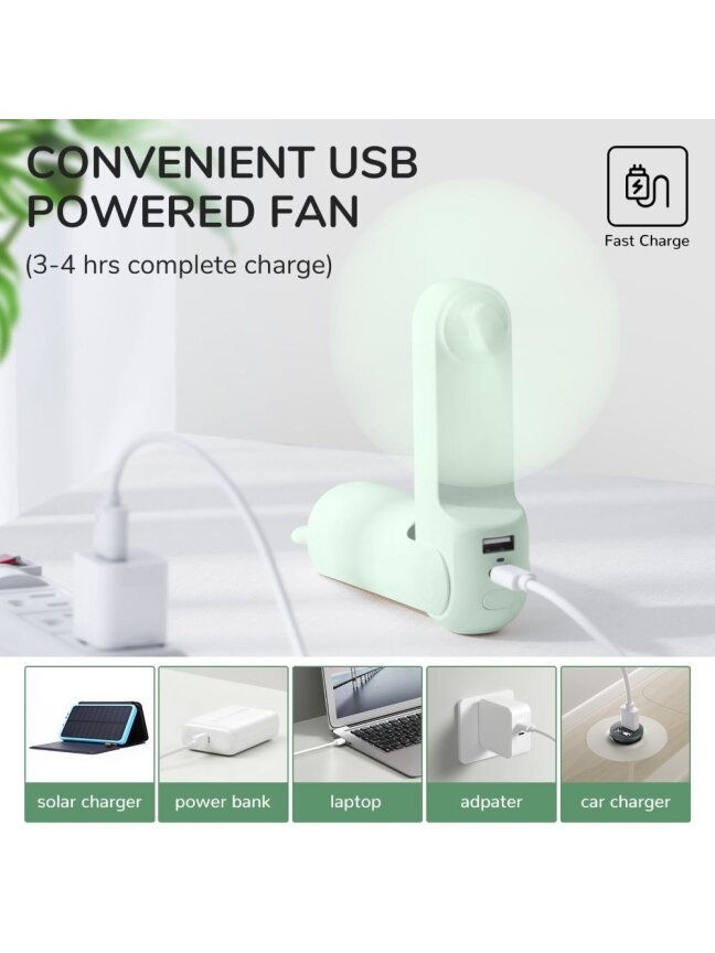 JisuLife Handheld Fan 8 Plus Green 4