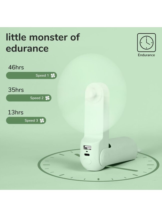 JisuLife Handheld Fan 8 Plus Green 5