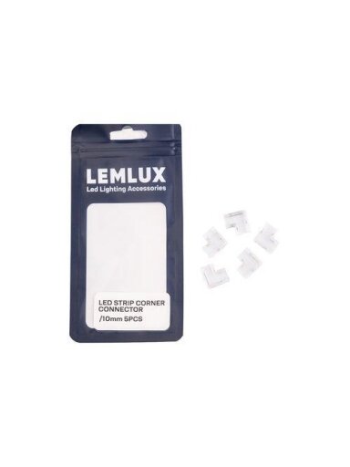 JUNGTIS KAMPINĖ LEMLUX LED JUOSTOS 10MM 5VNT