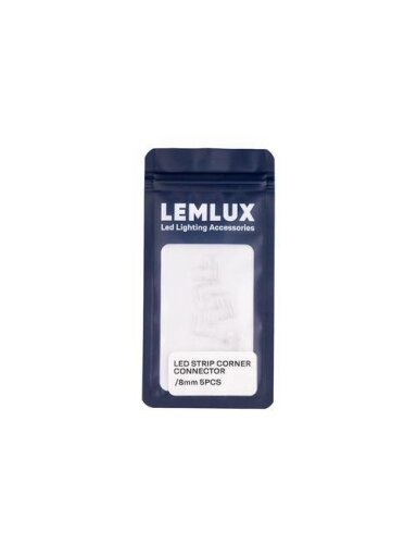 JUNGTIS KAMPINĖ LEMLUX LED JUOSTOS 8MM 5VNT