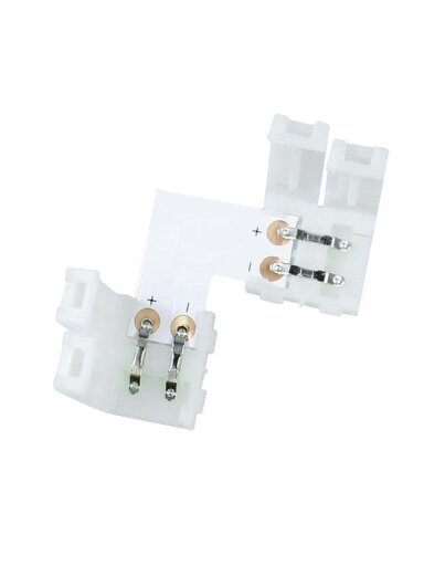 Jungtis Led juostai LED-CON-L10, L forma 10mm, užspaudžiama