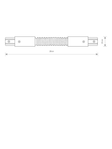 Jungtis Nowodvorski TRACK PROFILE FLEX CONNECTOR, 280 mm
