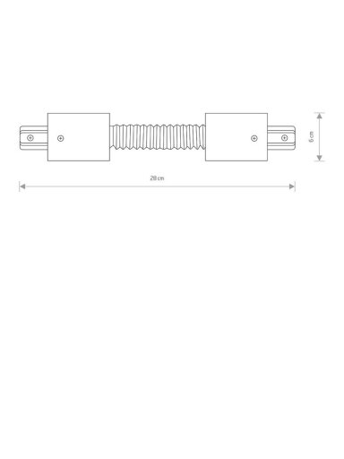 Jungtis Nowodvorski TRACK PROFILE RECESSED FLEX CONNECTOR