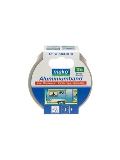 Juosta aliuminė lipni, 100 C° Mako | 50 mm x 10 m