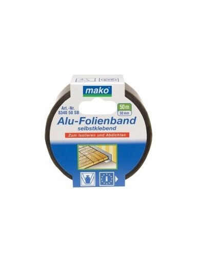 Juosta aliuminė lipni Mako | 50 mm x 50 m