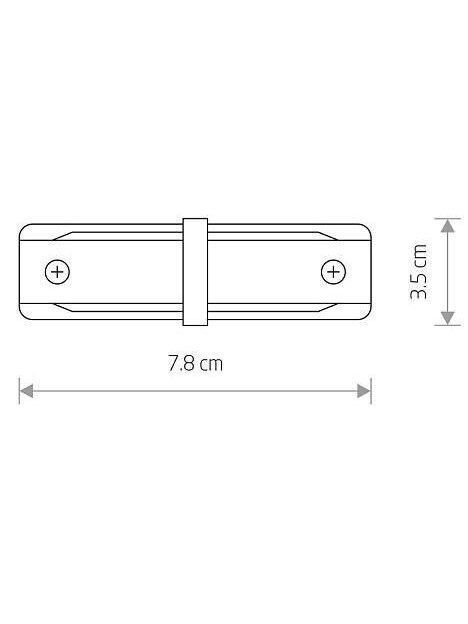 Jungtis Nowodvorski Profile Straight Connector 9453, 78 mm 1 Jungtis Nowodvorski Profile Straight Connector 9453, 78 mm 1
