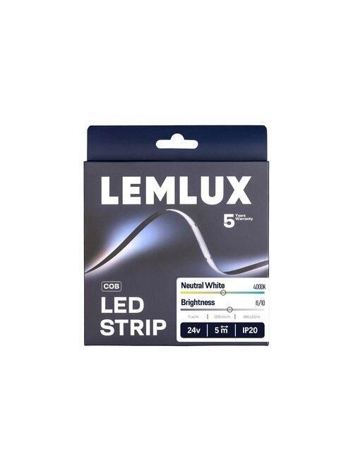 JUOSTA LED LEMLUX COB, 5M, 11W/m, 1200LM, 4000K, IP20 2 JUOSTA LED LEMLUX COB, 5M, 11W/m, 1200LM, 4000K, IP20 2