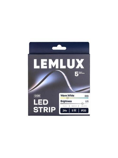 JUOSTA LED LEMLUX COB 5M, 14W/m, 1890LM, 3000K, IP20 2