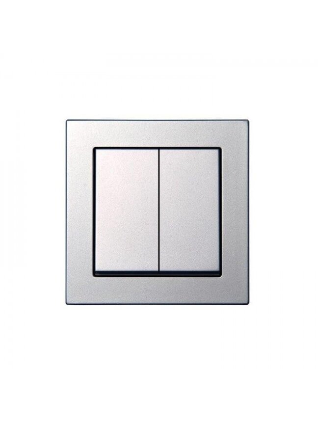 Jungiklis LIREGUS EPSILON, 2 klav., metalo spalvos 1 Jungiklis LIREGUS EPSILON, 2 klav., metalo spalvos 1