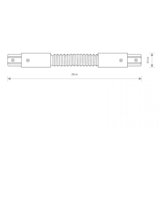 Jungtis Nowodvorski TRACK PROFILE FLEX CONNECTOR, 280 mm 1