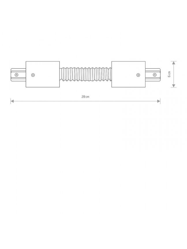Jungtis Nowodvorski TRACK PROFILE RECESSED FLEX CONNECTOR