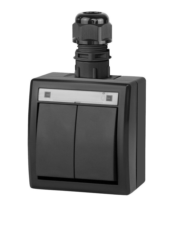 Jungiklis ELEKTRO-PLAST AQUANT, 2 klav., IP65