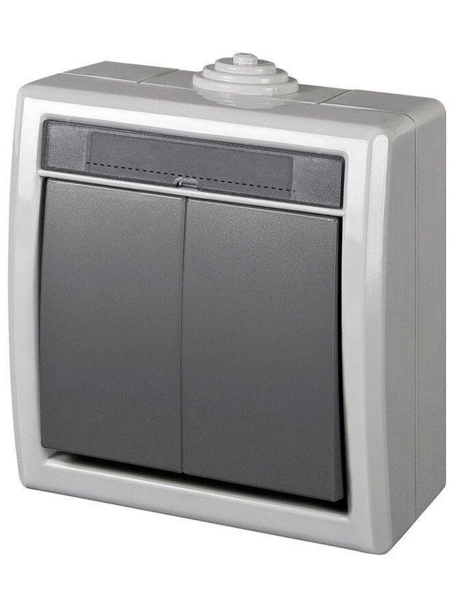 Jungiklis ELEKTRO-PLAST AQUANT, 2 klav., IP55 Jungiklis ELEKTRO-PLAST AQUANT, 2 klav., IP55