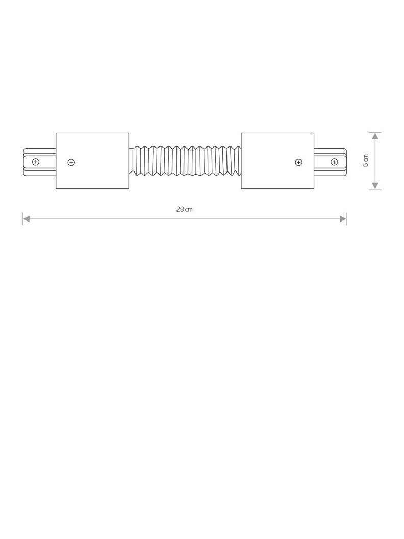 Jungtis Nowodvorski TRACK PROFILE RECESSED FLEX CONNECTOR