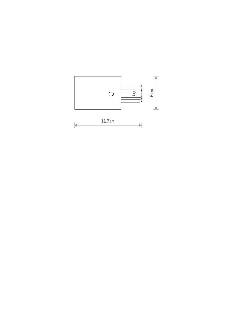 Jungtis Nowodvorski TRACK PROFILE RECESSED POWER END CAP 1 Jungtis Nowodvorski TRACK PROFILE RECESSED POWER END CAP 1