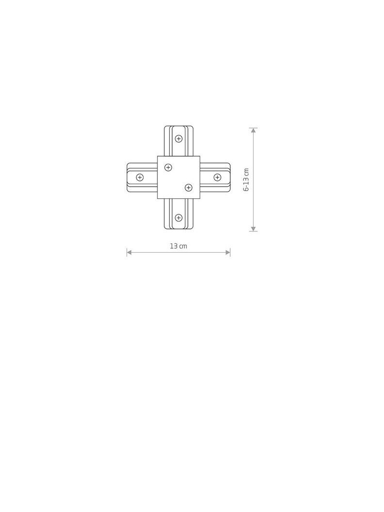 Jungtis Nowodvorski TRACK PROFILE RECESSED X-CONNECTOR 1 Jungtis Nowodvorski TRACK PROFILE RECESSED X-CONNECTOR 1