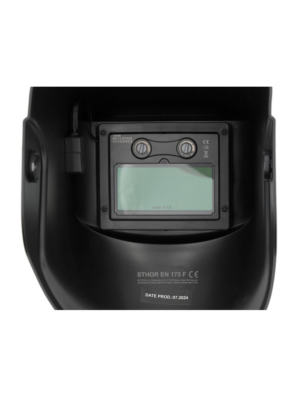 Kaukė suvirintojo su automatiškai tamsėjančiu (TRUE COLOR) filtru CE 92x42mm Sthor 5 Kaukė suvirintojo su automatiškai tamsėjančiu (TRUE COLOR) filtru CE 92x42mm Sthor 5