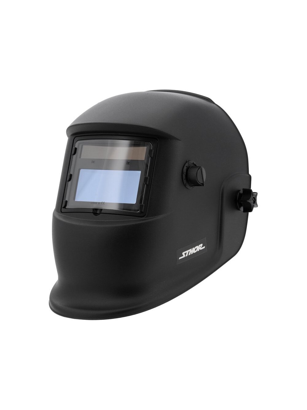 Kaukė suvirintojo su automatiškai tamsėjančiu (TRUE COLOR) filtru CE 92x42mm Sthor Kaukė suvirintojo su automatiškai tamsėjančiu (TRUE COLOR) filtru CE 92x42mm Sthor