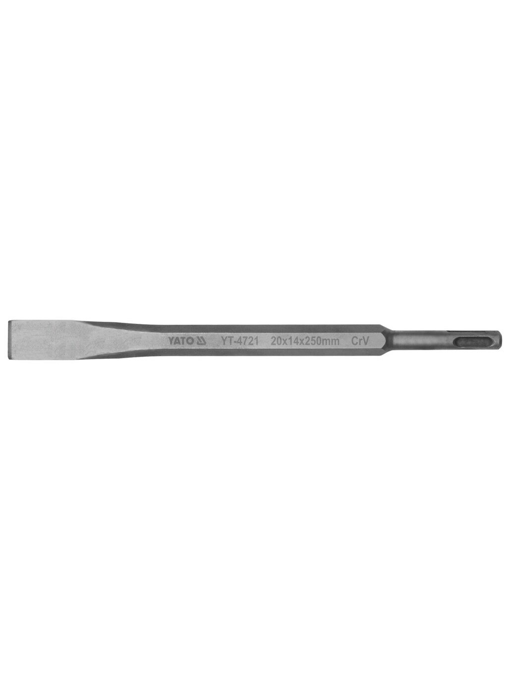 Kaltas perforatoriui plokščias SDS+ CrV 20x14x250mm Yato Kaltas perforatoriui plokščias SDS+ CrV 20x14x250mm Yato
