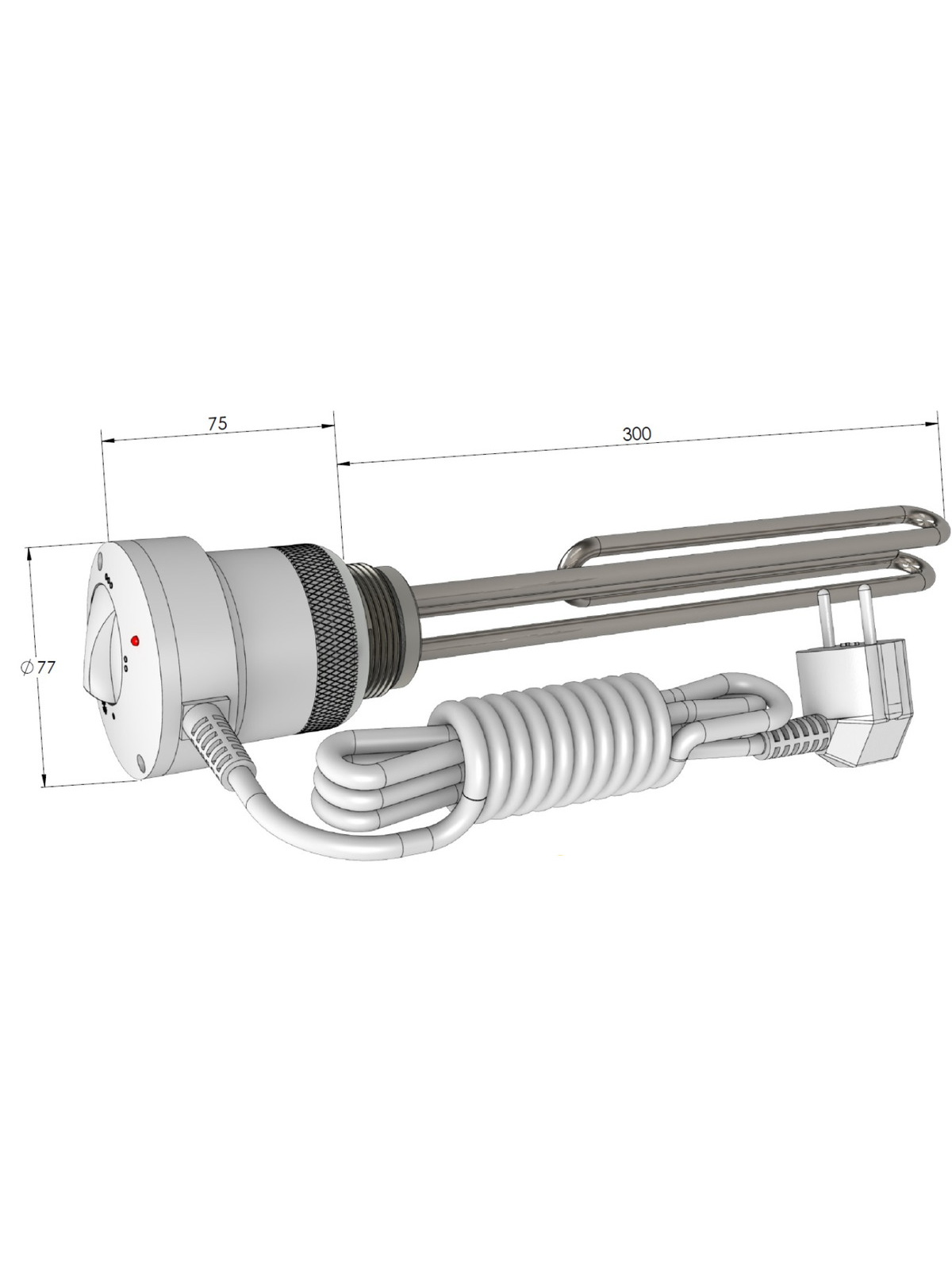 Kaitinimo elementas Elektromet EJK mini 1,5 kW (vienfazis), sriegis 1 1/2" 1 Kaitinimo elementas Elektromet EJK mini 1,5 kW (vienfazis), sriegis 1 1/2" 1