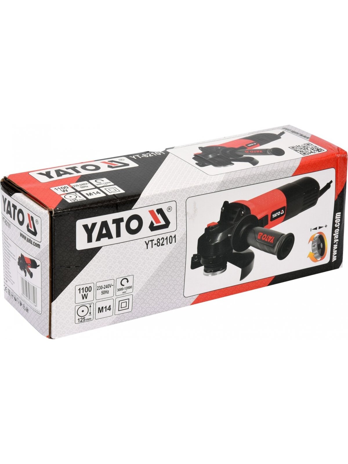 Kampinis šlifuoklis 1100W, d-125mm, reguliuojamas greitis Yato | 3000-12000 aps/min 2 Kampinis šlifuoklis 1100W, d-125mm, reguliuojamas greitis Yato | 3000-12000 aps/min 2